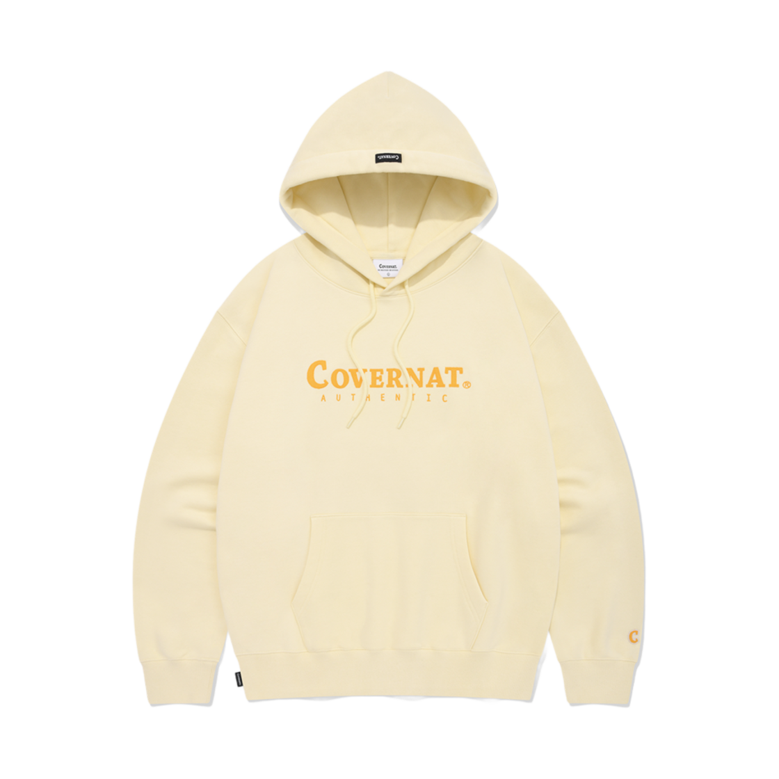 커버낫 어센틱 로고 후디 크림