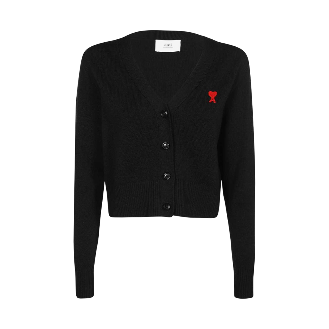 (W) 아미 스몰 하트 로고 울 가디건((W) AMI de Coeur Wool Cardigan)