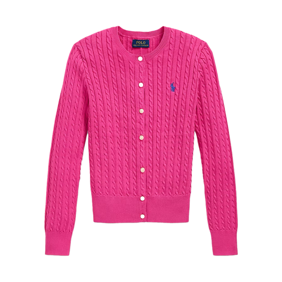 KW5BKNPRLA3PK [30% 적립] Polo Ralph Lauren Children Mini Cable Cotton Cardigan Pink - 25SS - 대표 이미지 #1