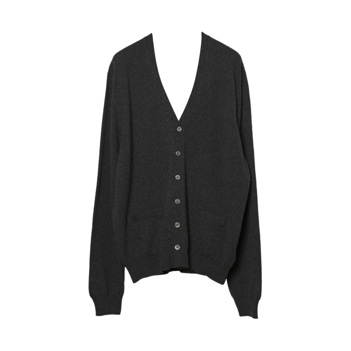 코모리 x 스캇 앤 차터스 브이넥 가디건 차콜 - 24AW(Comoli x Scott & Charters V-Neck Cardigan Charcoal - 24AW)