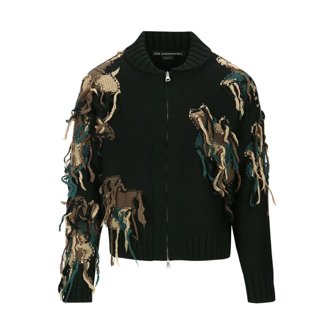 ADSB 앤더슨벨 뉴 카모플라쥬 집업 가디건 블랙