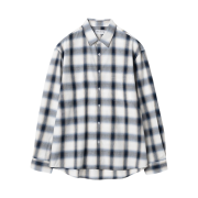 Millo Archive Ombre Check Shirt Navy