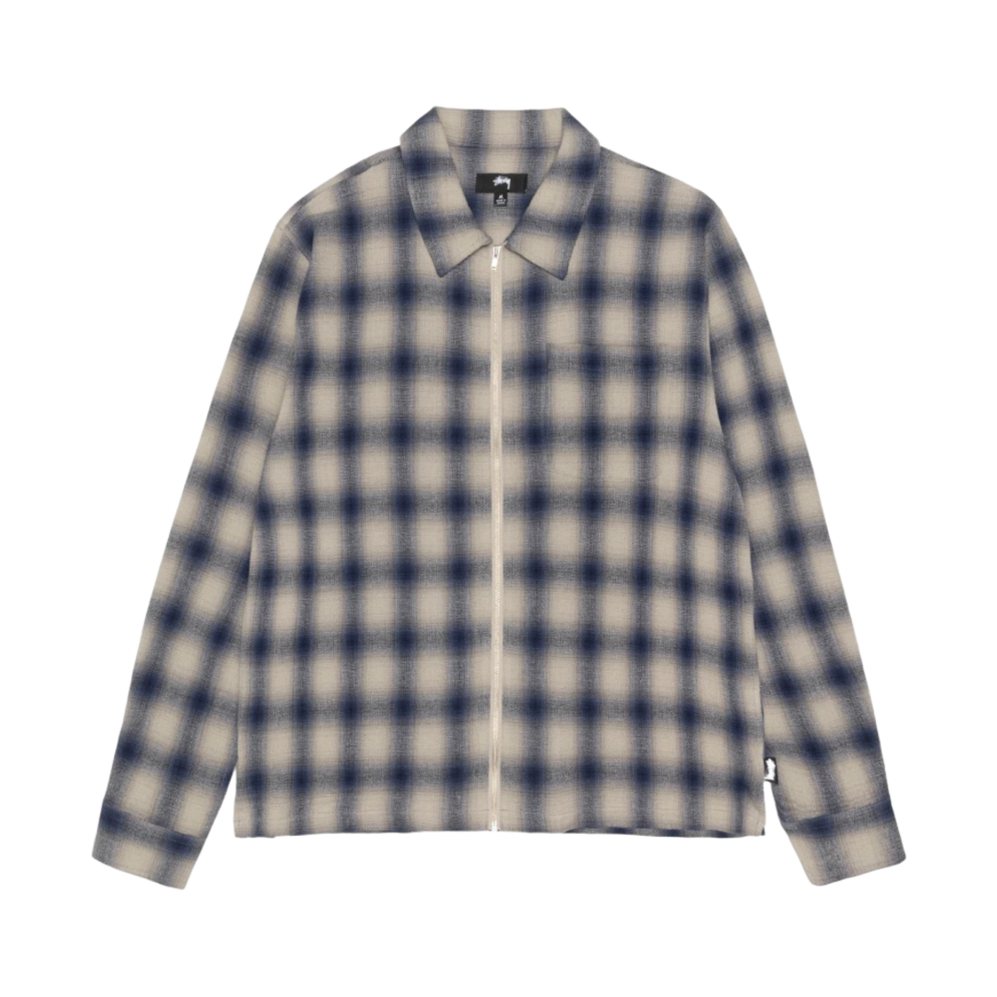 스투시 트위스티드 얀 플레이드 집 셔츠 내츄럴