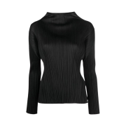 (W) Pleats Please Issey Miyake Basics Top Black