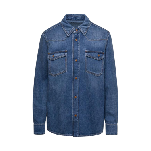CHC23SDH1615940X (W) Chloe Dempo Classic Denim Shirt Dusky Blue