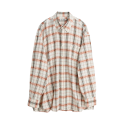 Our Legacy Borrowed BD Shirt Off White Orange Memory Check