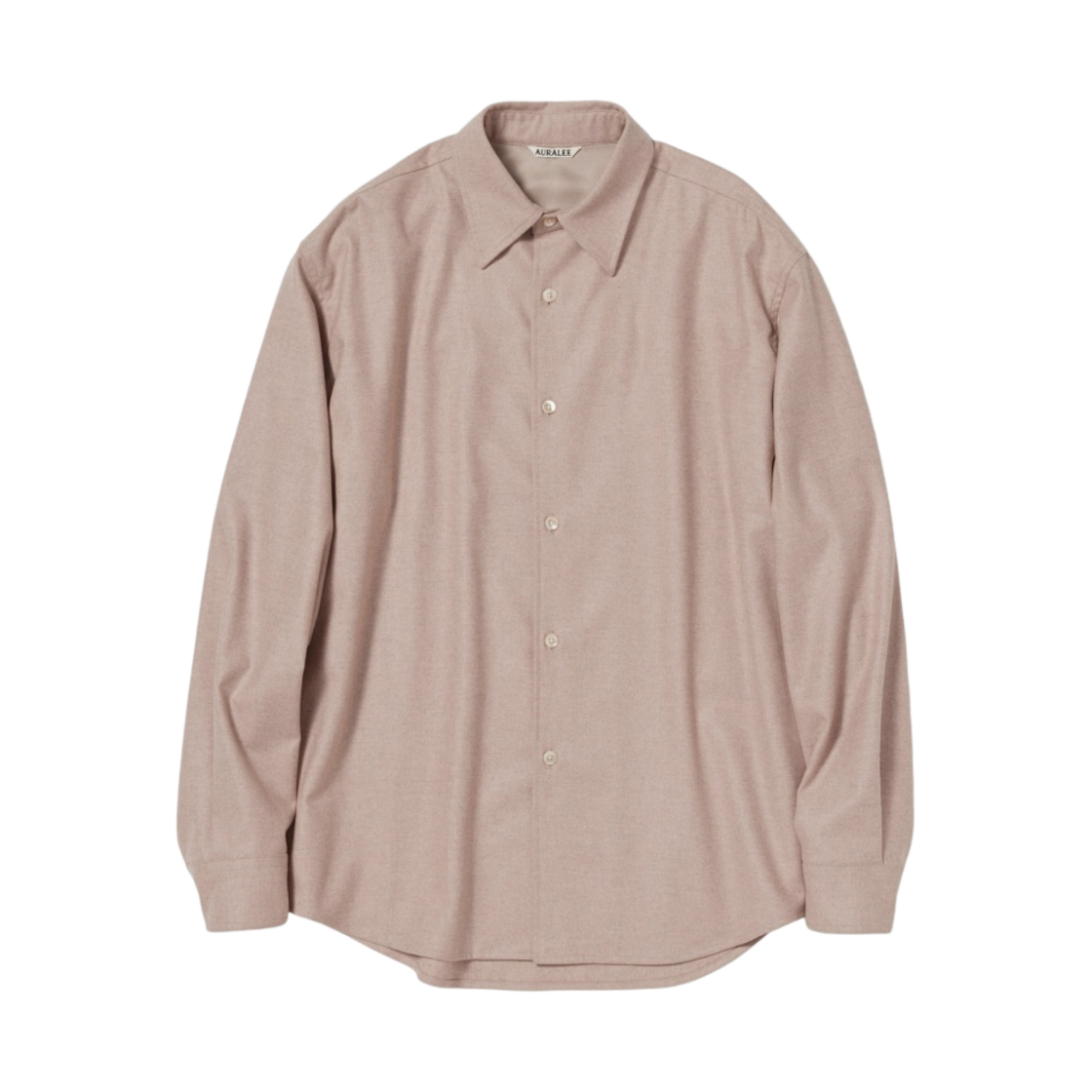오라리 울 풀링 플란넬 셔츠 탑 라이트 핑크 - 22AW(Auralee Wool Fulling Flannel Shirt Top Light Pink - 22AW) - 1
