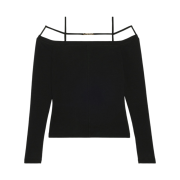 (W) Jacquemus Le T-Shirt Sierra Long Sleeve T-Shirt Black