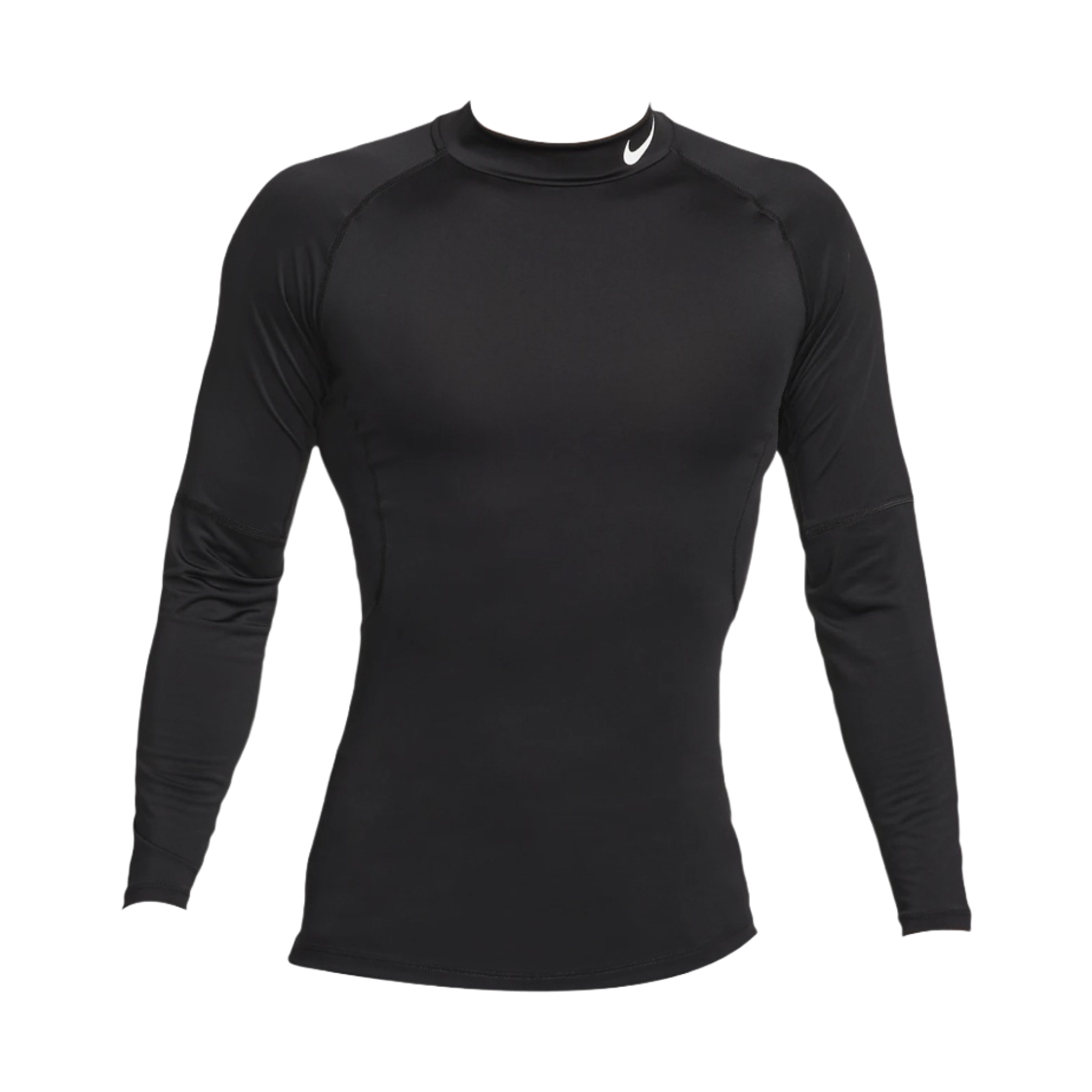 나이키 프로 드라이핏 피트니스 모크넥 롱슬리브 탑 블랙 - 아시아(Nike Pro Dri-Fit Fitness Mock Neck Long Sleeve Top Black - Asia)