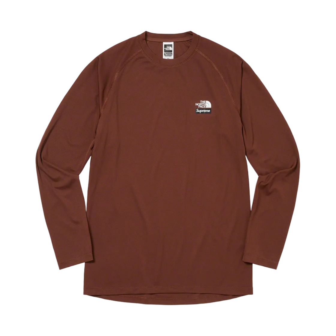 슈프림 x 노스페이스 베이스 레이어 롱슬리브 탑 브라운 - 22FW