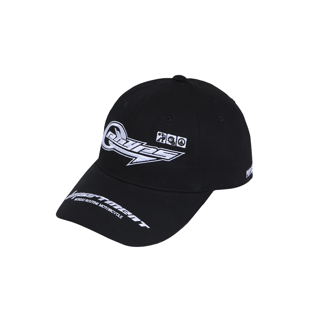 PD01CA6001BK Phyps Dept Motorcycle Ball Cap Black