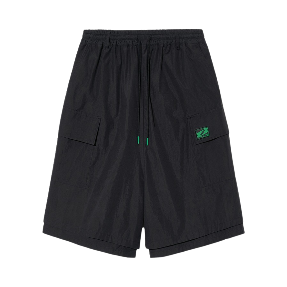 TIP_217 THE IDENTITY PROJECT Layered String Half Pants Black