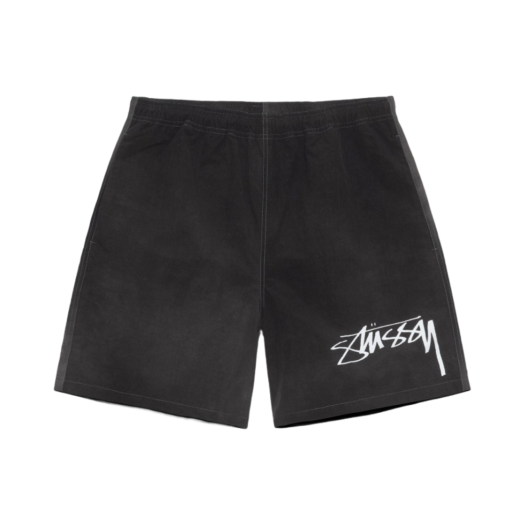 Stussy Wave Dye Nylon Shorts Black