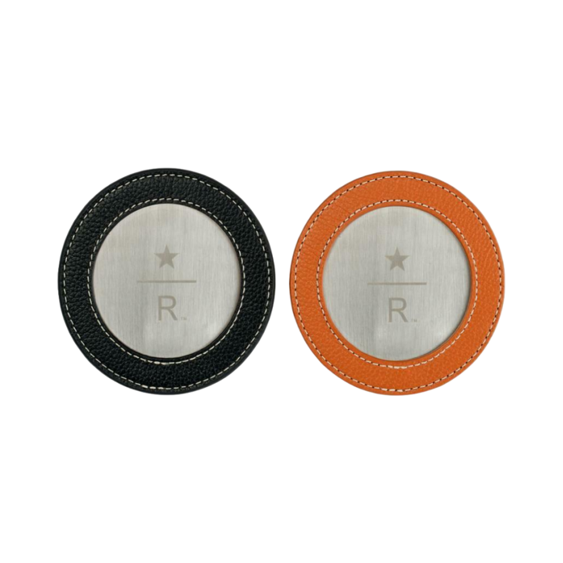 스타벅스 리저브 레더 코스터 블랙 브라운 (2개 세트)(Starbucks Reserve Leather Coaster Black Brown (Set of 2))