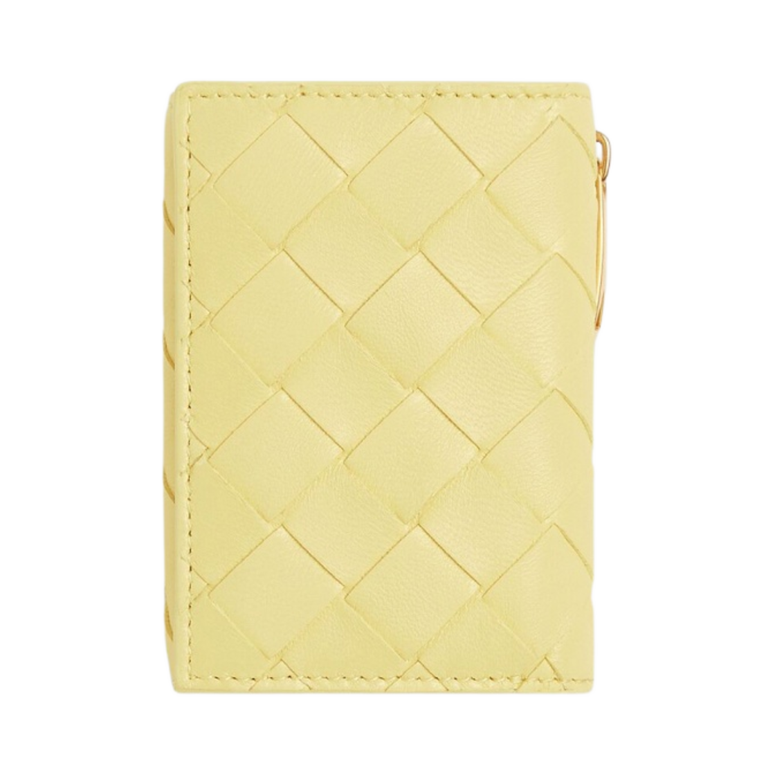 보테가 베네타 스몰 인트레치아토 트라이폴드 지퍼 지갑 아이스크림(Bottega Veneta Small Intrecciato Tri-Fold Zip Wallet Ice Cream) - 1