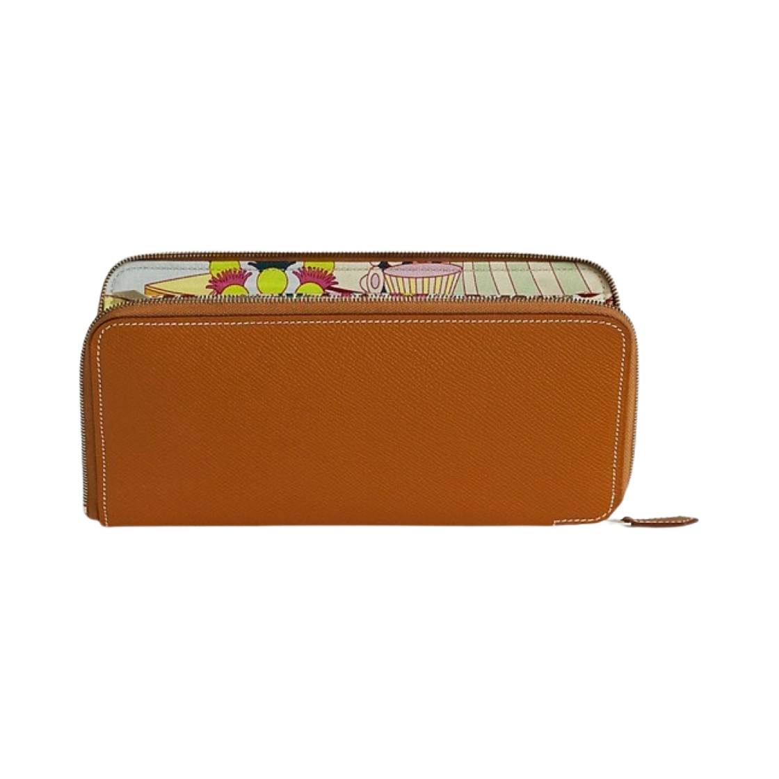 에르메스 실크인 클래식 장지갑 앱송 바레니아 & 팔라듐 하드웨어 골드 블루 브룸(Hermes Silk'In Classic Long Wallet Epsom Barenia & Palladium Gold Bleu Brume) - 1