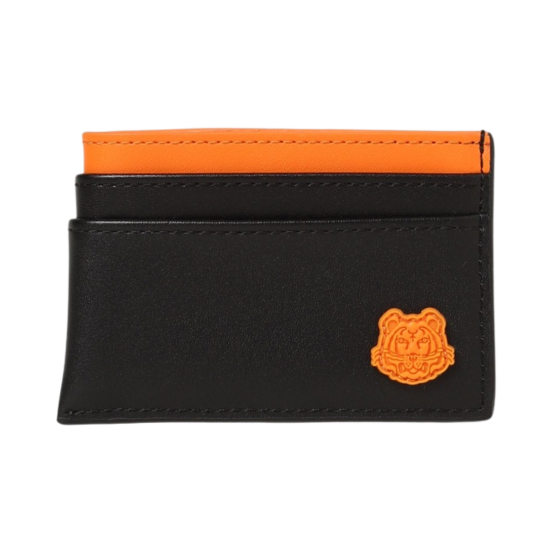 FC55PM400L43-99 Kenzo Tiger Crest Leather Card Holder Black