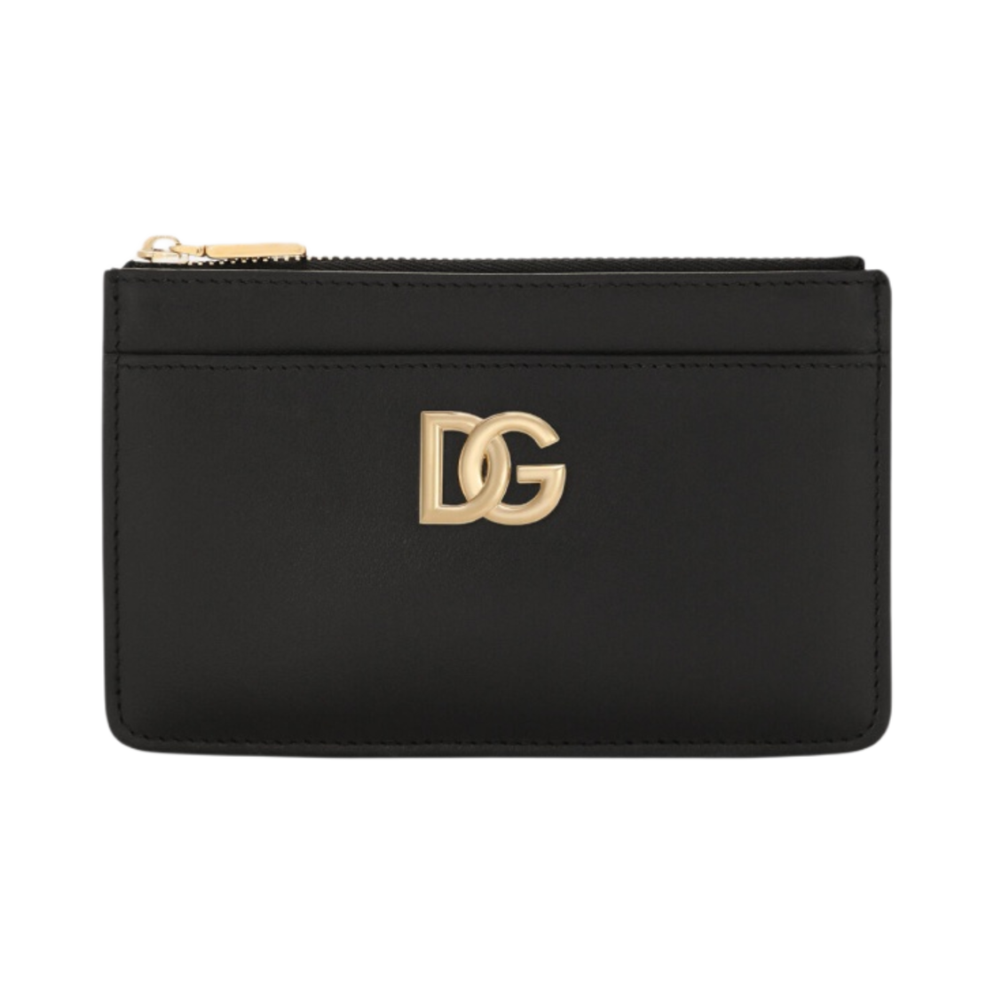 BI1261-AW576-80999 Dolce & Gabbana Calfskin Card Holder with DG Logo Black