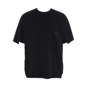 Wooyoungmi Cotton Leather Patch T-Shirt Black - 23SS