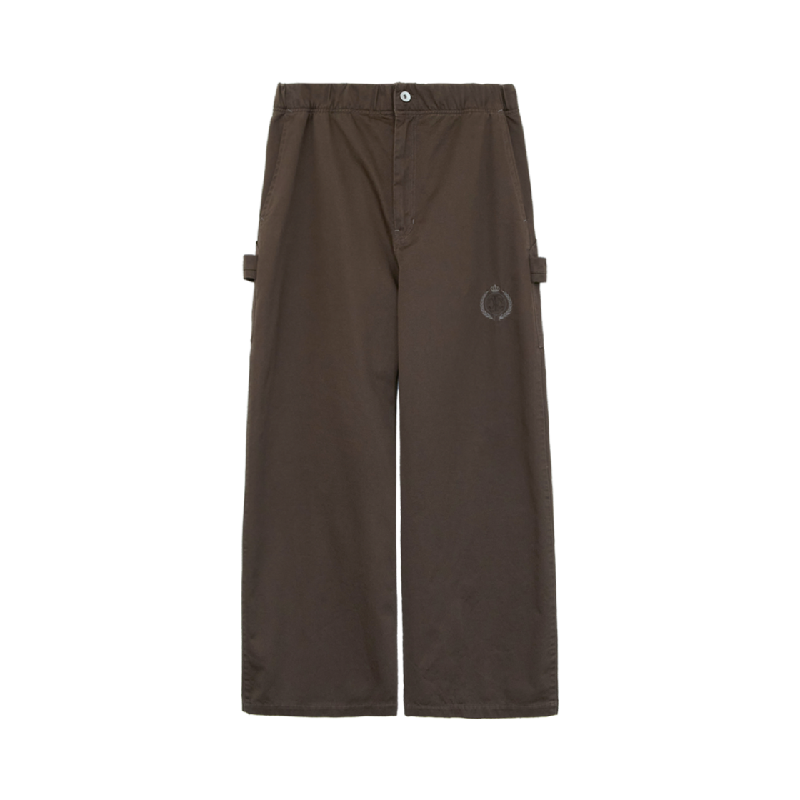 HM5TPT8901C1 Polyteru Human Index Human Carpenter Pajama Pants Dark Brown - 대표 이미지 #1