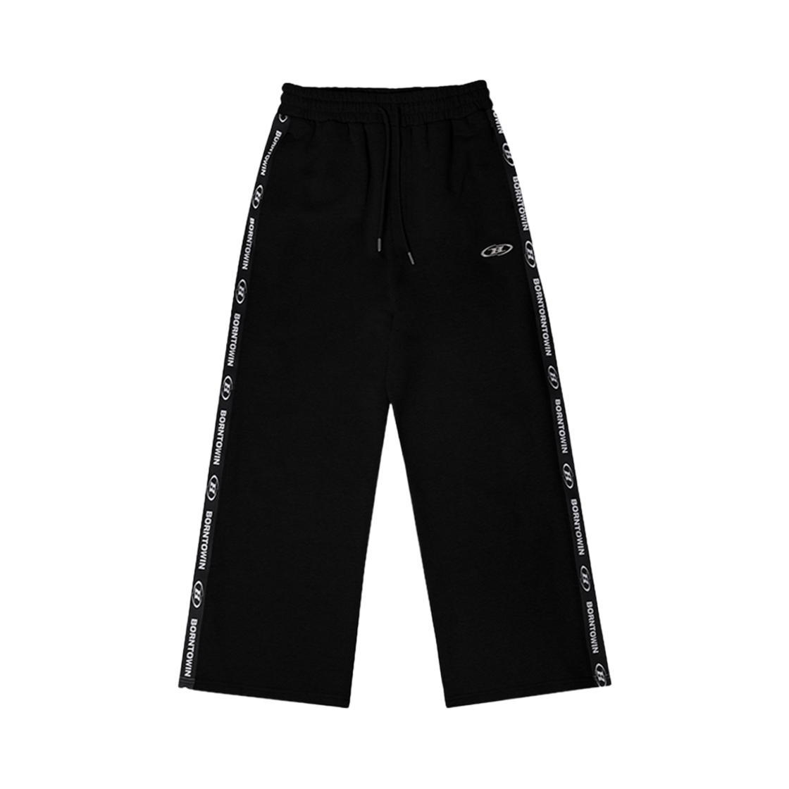 BF3MLP281BK BORN TO WIN Chrome B Black Line Wide Pants Black