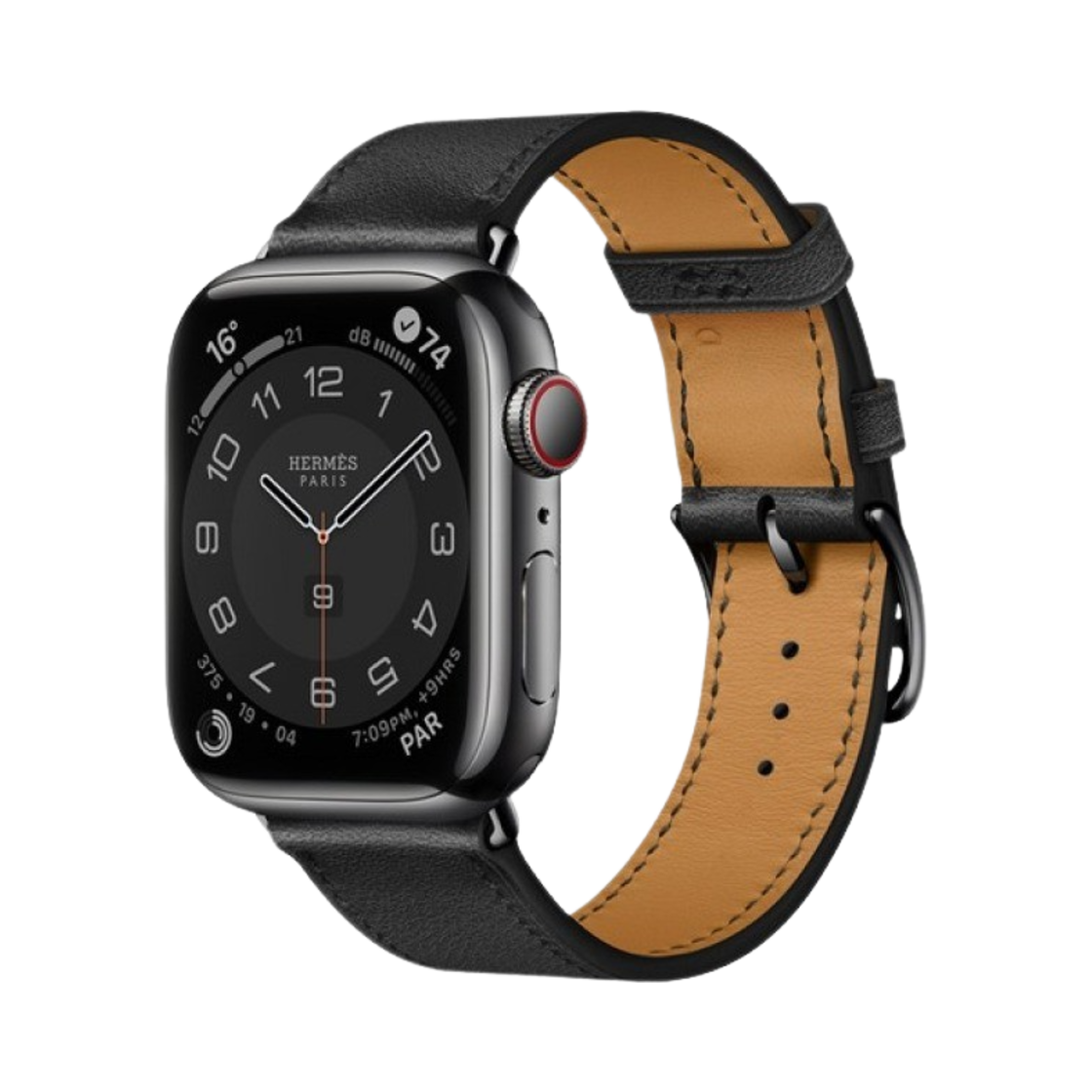 애플 워치 7 에르메스 41mm 셀룰러 블랙 스테인리스 스틸 케이스 싱글 투어 누아 (국내 정식 발매 제품)(Apple Watch Hermes Series 7 41mm Cellular Black Stainless Steel Case with Single Tour Noir (Korean Ver.)) - 1