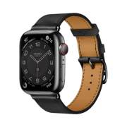 Apple Watch Hermes Series 7 41mm Cellular Black Stainless Steel Case with Single Tour Noir (Korean Ver.)