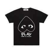 Play Comme Des Garcons Inverted Heart Logo T-Shirt Black