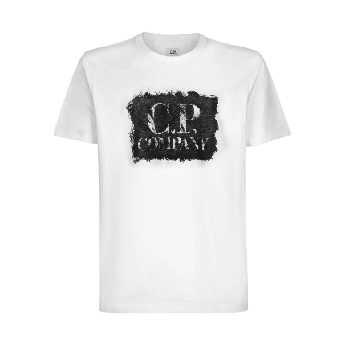 C.P. 컴퍼니 30/1 저지 그래픽 라지 로고 프린트 티셔츠 거즈 화이트 - 23SS(C.P. Company 30/1 Jersey Graphic Large Logo Print T-Shirt Gauze White - 23SS) - 1