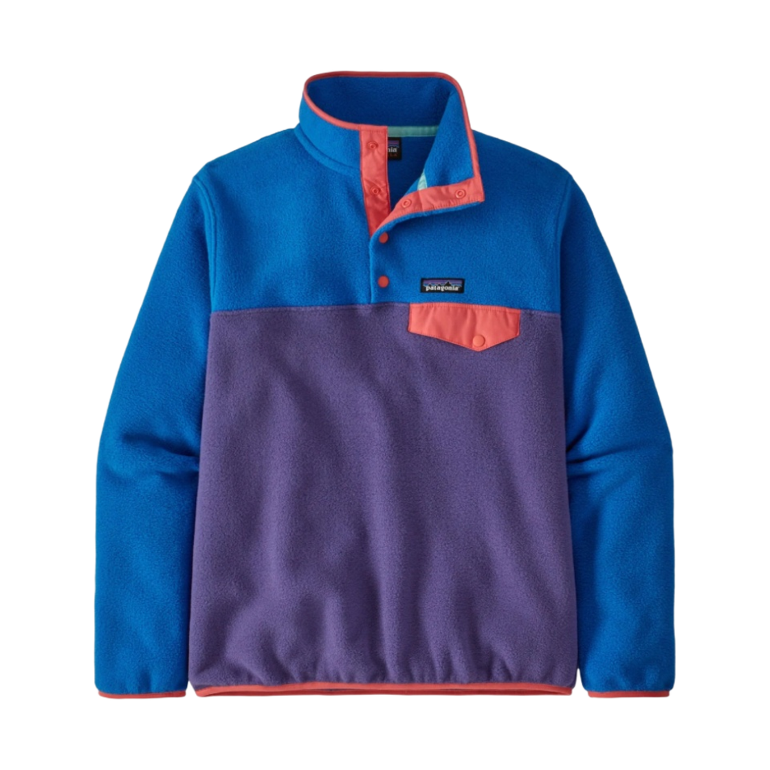 (W) 파타고니아 라이트웨이트 신칠라 스냅-T 플리스 풀오버 퍼레니얼 퍼플