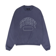 Stussy Varsity Oversized Crew Washed Blue
