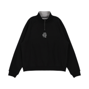 Anti Social Social Club Half Zip-up Sweatshirts Black