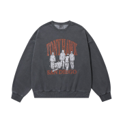 TONY HAWK Boarder Pigment Crack Crewneck Charcoal