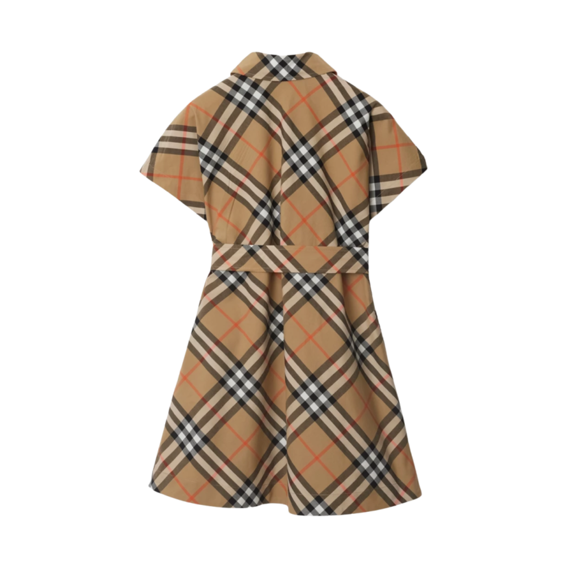 (키즈) 버버리 체크 코튼 셔츠 드레스 샌드((Kids) Burberry Check Cotton Shirt Dress Sand) - 2