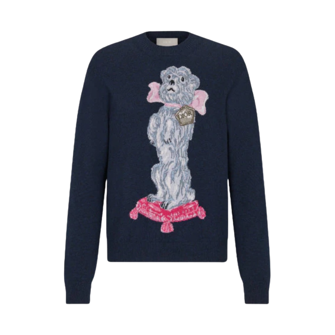 디올 캐시미어 자카드 바비 스웨터 네이비 블루(Dior Cashmere Jacquard Bobby Sweater Navy Blue) - 1