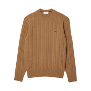 Lacoste Cable CrewNeck Wool Knit Beige