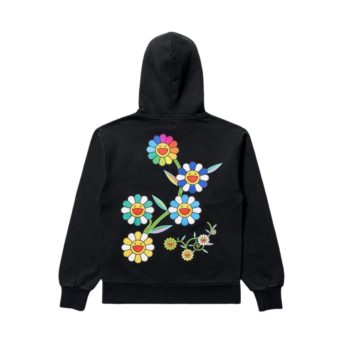 카이카이키키 x 블랙핑크 플라워 가든 후드 빈티지 블랙(Kaikai Kiki x Blackpink Flower Garden Hoodie Vintage Black) - 2