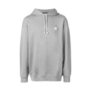 Acne Studios Farrin Face Oversized Hooded Sweatshirt Light Grey Melange