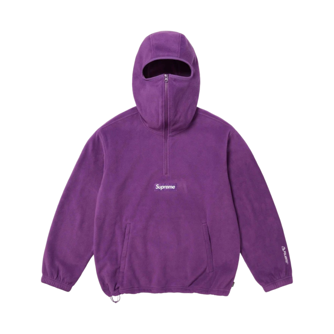 슈프림 폴라텍 페이스마스크 하프 집 후드 스웨트셔츠 다크 퍼플 - 23FW