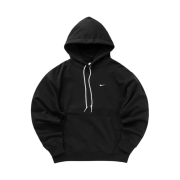 Nike Solo Swoosh French Terry Pullover Hoodie Black - Asia