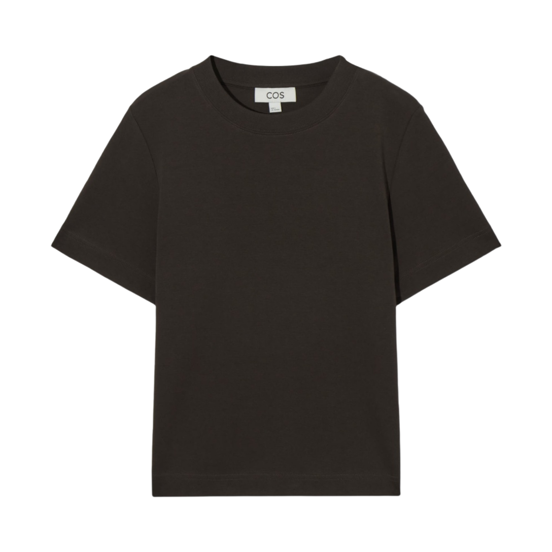 (W) 코스 더 클린 컷 티셔츠 다크 브라운((W) COS The Clean Cut T-Shirt Dark Brown) - 1