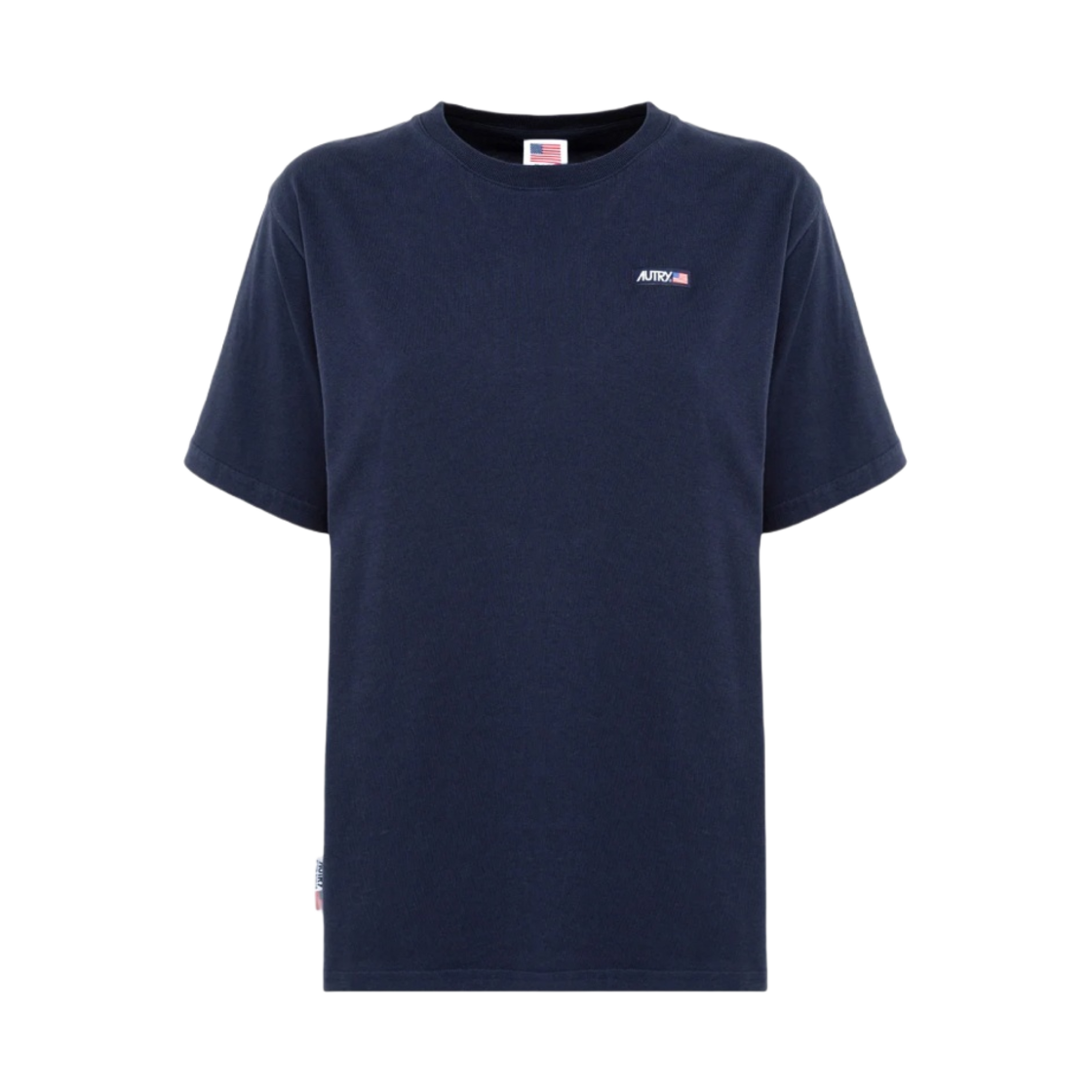 (W) 오트리 로고 아이콘 크루넥 티셔츠 블루((W) Autry Logo Icon Crew Neck T-Shirt Blue)