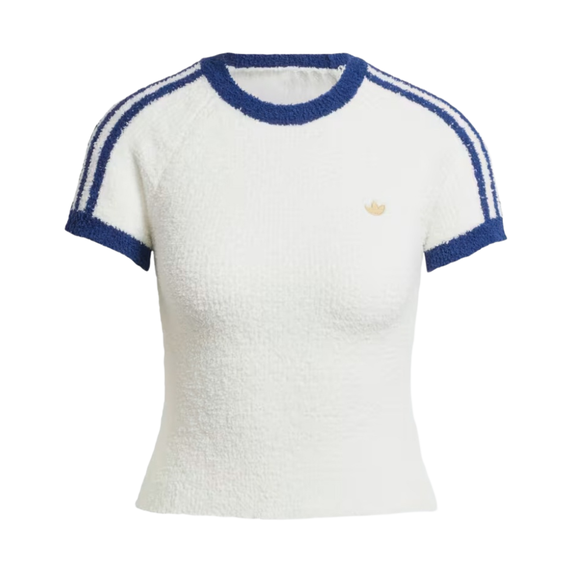 (W) 아디다스 프리미엄 풀리 패션드 니트 티셔츠 오프 화이트 - KR 사이즈