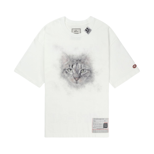 A13TS632-WHITE Maison Mihara Yasuhiro Cat Printed T-Shirt White