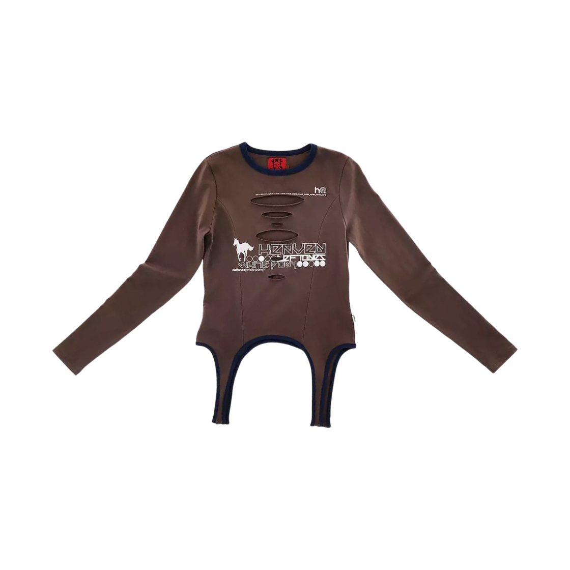 3S3RTP089C17 (W) Heaven by Marc Jacobs Deftones Garter Top Brown