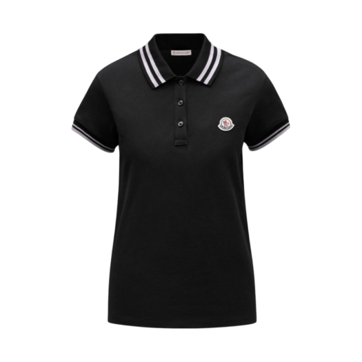 I1-093-8A00008-84720-999 (W) Moncler Logo Patch Polo Shirt Black - 23SS