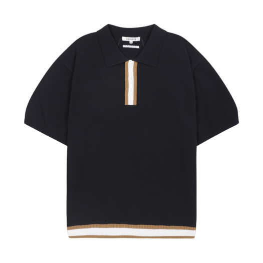 J3WAM25201BKX AMOUPRE Polo Knit Short Sleeve Black