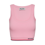 (W) Miu Miu Sleeveless Viscose Top Pink