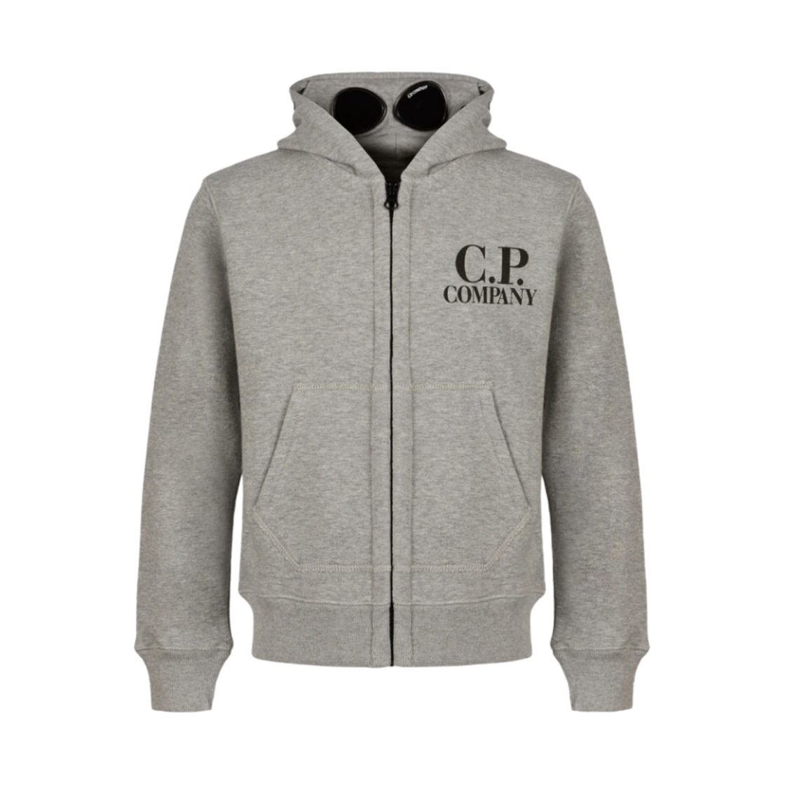 (키즈) C.P. 컴퍼니 U16 베이직 플리스 고글 스웨트셔츠 그레이 멜란지 - 23SS((Kids) C.P. Company U16 Basic Fleece Goggle Sweatshirt Grey Melange - 23SS) - 1