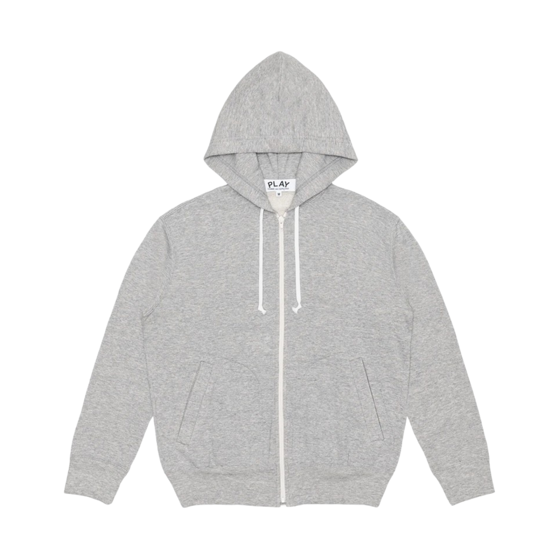 플레이 꼼데가르송 레드 하트 온 백 집 후드 그레이(Play Comme des Garçons Red Heart On Back Zip Hoodie Gray) - 2